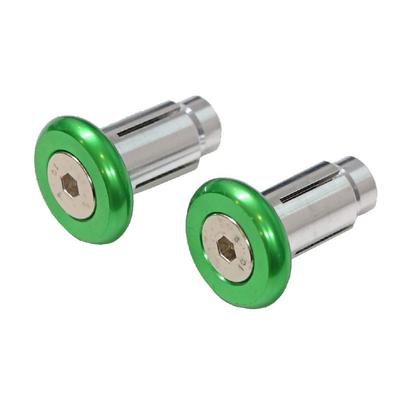 Moto Base MBBED-05 Handle Parts Universal Aluminum Bar End (Green/Inner Diameter: 0.5 - 0.7 Inches (14 - 19 Mm)