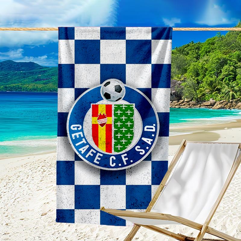 Getafe Football Crest Beach Towel - Soft, Absorbent Microfiber, Lightweight, Ideal for The Beach, Parties, Travel, Camping Fan Gifts