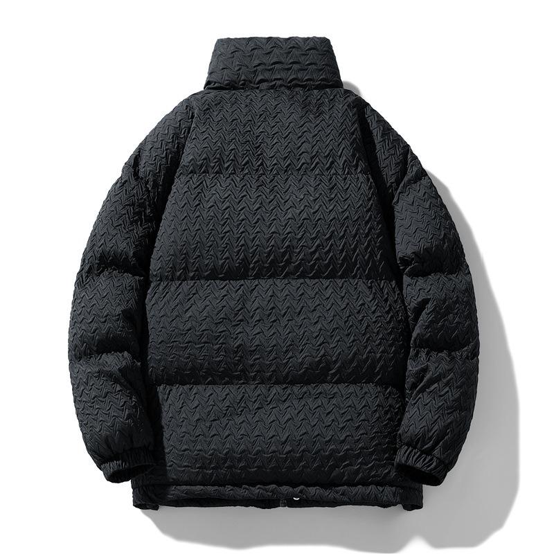 2025 Winter Stand-up Collar Cotton Jacket Men's Fleece Thickened Warm Bread Suit New Casual Trend Cotton Clothes