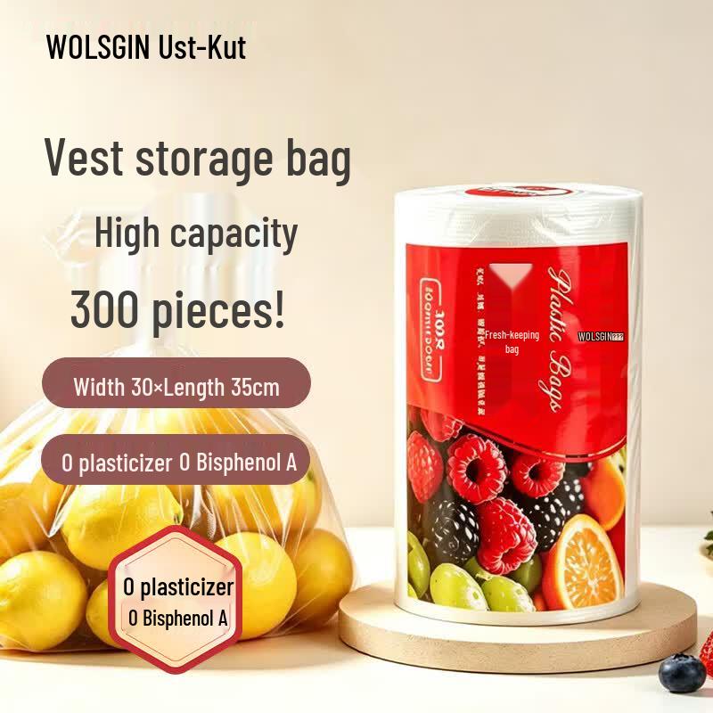 WOLSGIN Vest-Style Food-Grade Fresh-Keeping Bags