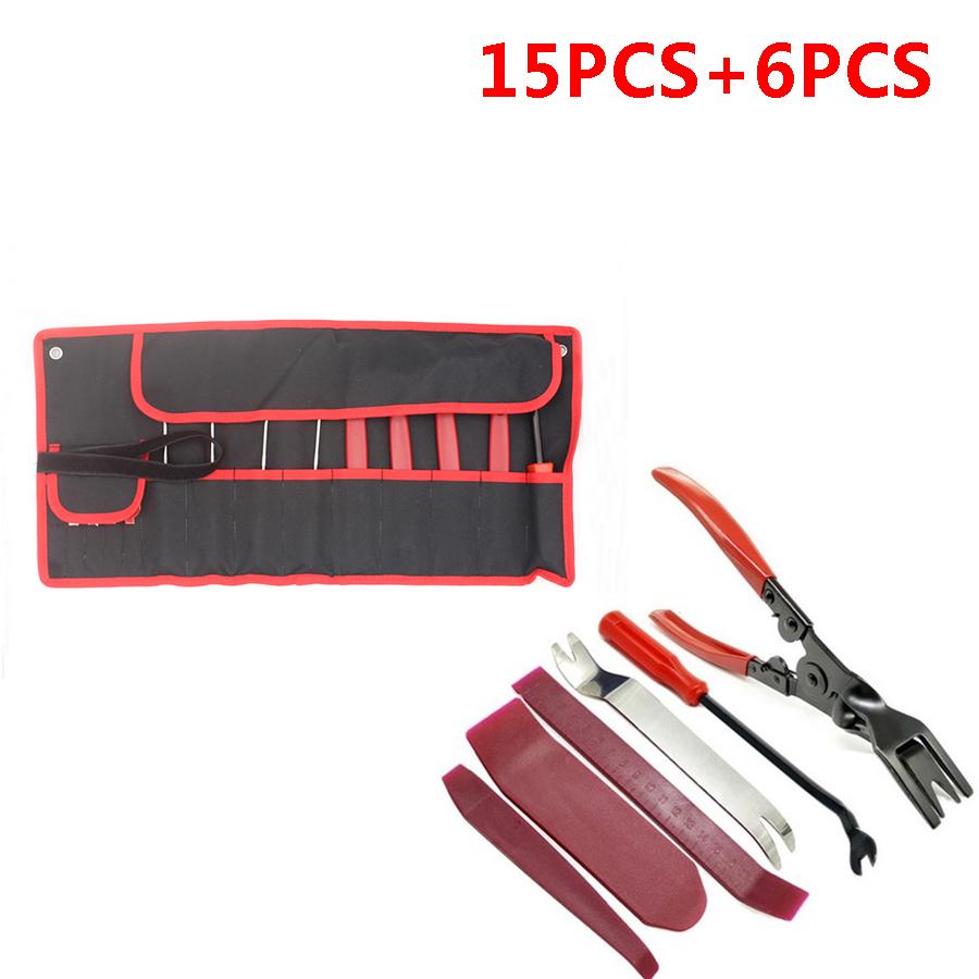 

21pcs New Car Panel Removal Tools Kit Trim Removal Tool Set for Car Panel Dash Audio Radio Removal Installer and Repair Pry Tool Kits with Storage Bag