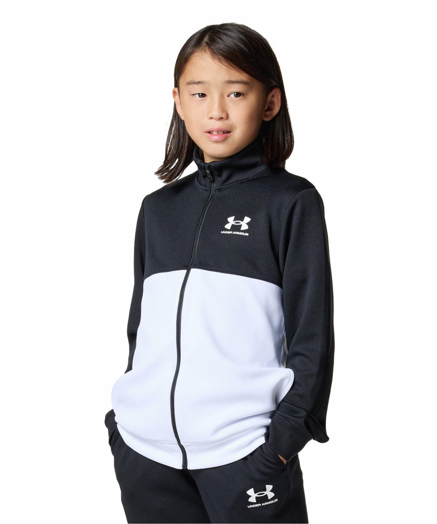 

Under Armour UA Color Block Track Suit 6001352 YS (001) Black/White/White
