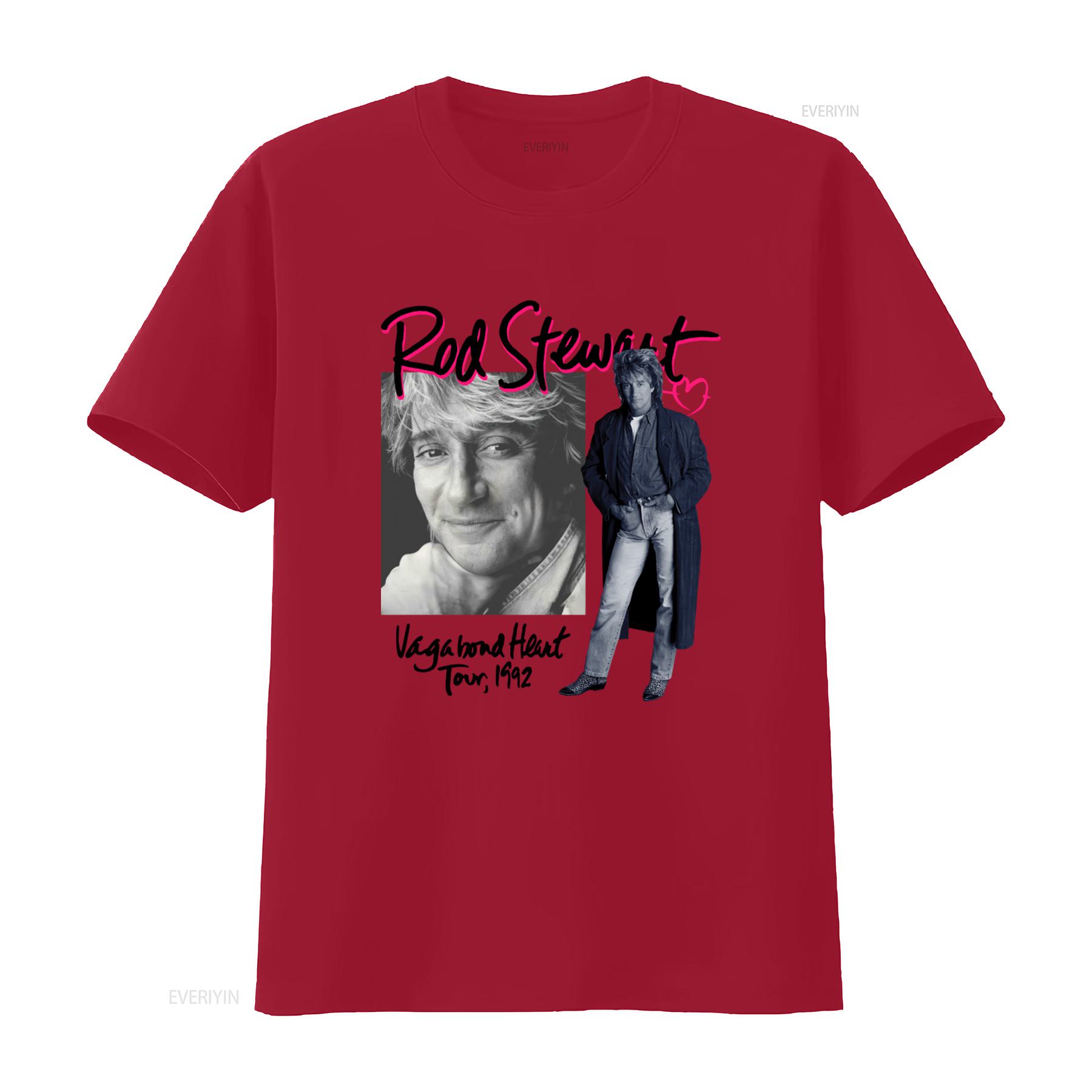 Vintage Rod Stewart T Shirt 1992 Vegabond Heart Tour Concert Print Rock Music Fan vintage Washed Slightly Comfortable S