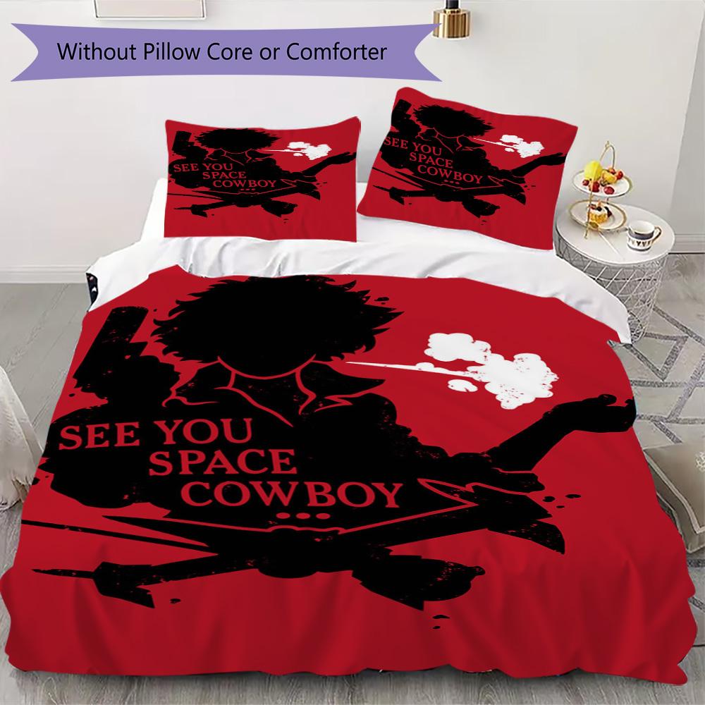 Cowboy Bebop Pattern Bedding,Quilt Set Quilt Cover Pillowcase Home Birthday Gift (1*duvet cover+2*pillowcase,without core)SSJT0917313