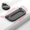 KAK Zinc Alloy Cabinet Knobs and Handles Tatami Hidden Door Handles Kitchen Handles Black Drawer Knobs Furniture Handle Hardware