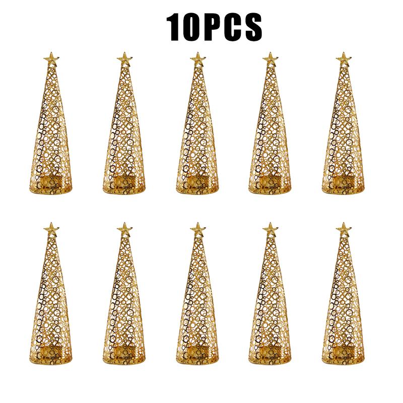 Christmas Tree Tea Light Candle Holder Metal European Design Wedding Reception Decor Festive Table Centerpiece