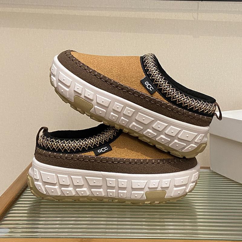 Fleece platform shoes women's new winter students is warm casual shoes thick soles increase LD