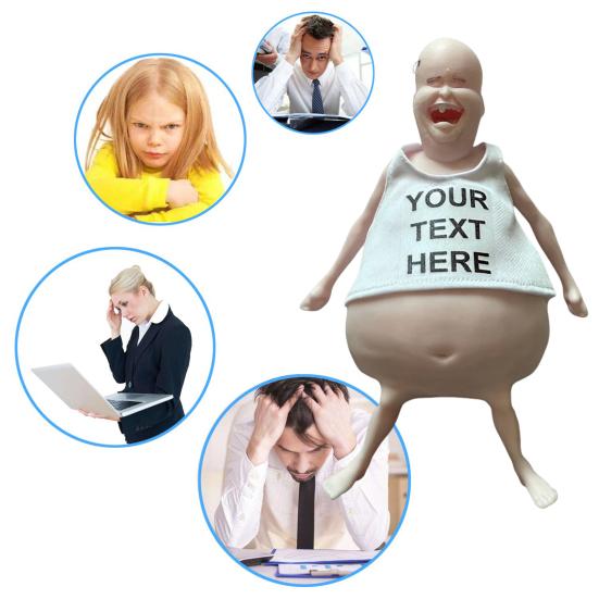 Bald Baby Squeeze Toy Anxiety Stress Relief Ugly Baby Pinch Sensory Toy Kids Teens Adults Soft Stress Ball Calming Fidget Toy