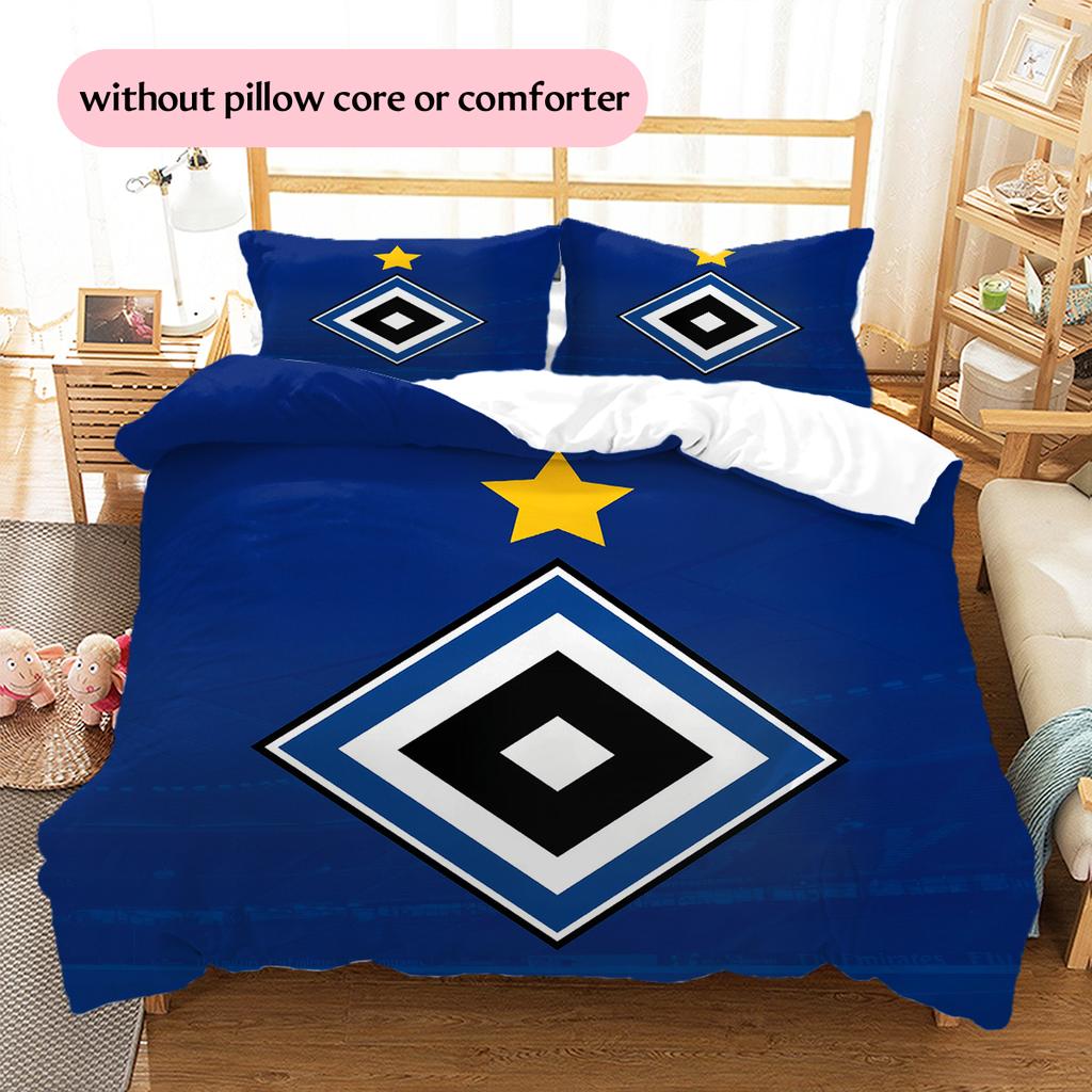 Hamburger SV Pattern Bedding Home Decoration Birthday & Festival Gift (1 * Duvet Cover + 2 * Pillowcase, Without Core)