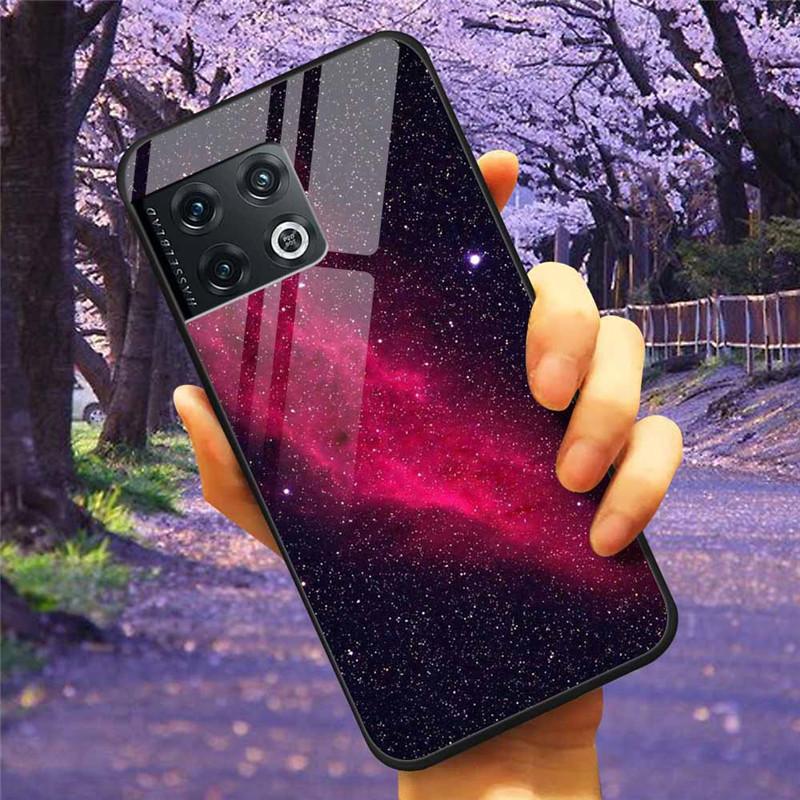 Für OnePlus 10 Pro 5G Hülle 6,7'' Gehärtetes Glas Sternenmarmor Harte Rückseite für One Plus 10Pro Funda Capa Oneplus10pro Coque