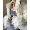 Women's Outerwear Short Long Fur Plush High-end Stand Collar Loose Padded Warm Coat