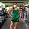 Muscleguys Banana Printed Mens Mesh Yback Training Wear Tank Tops Vneck Sports Causal Fashion Vest Singlets Gym Sleeveless Top Men