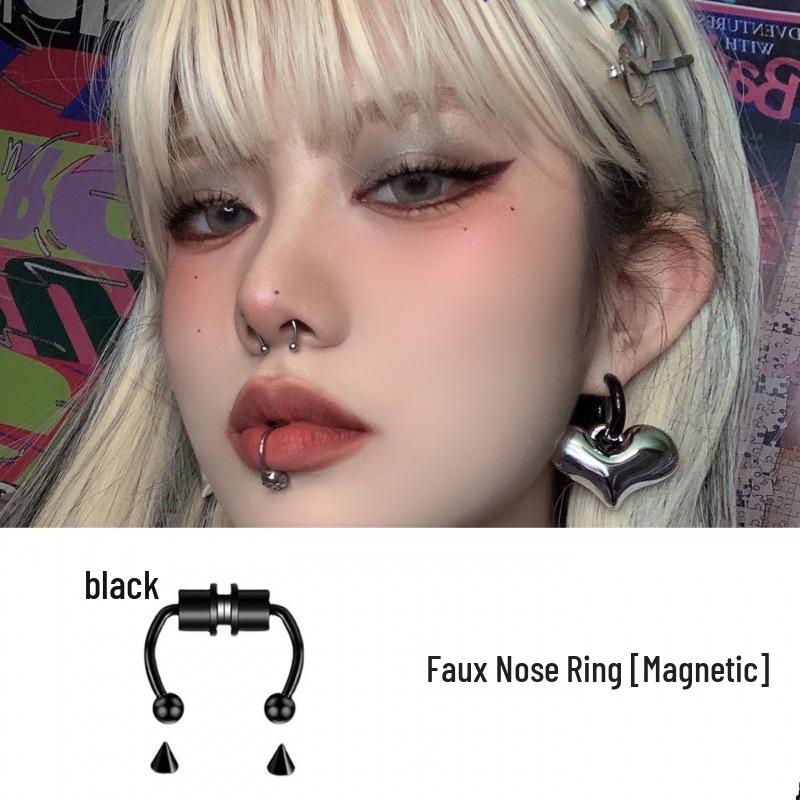 Trendiger Ohr- & Lippen-Cuff ohne Piercing - Stilvolles Unisex-Accessoire im europäischen/amerikanischen Stil für Clubs & Bars