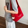 Canvas Letter Shoulder Bag Korean Women's Armpit Bag Niche Student Tote Bag  Handbag