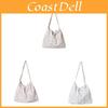 Summer Fabric Shoulder Bag With Pleated Pattern And Inner Phone Pocket For Street Style