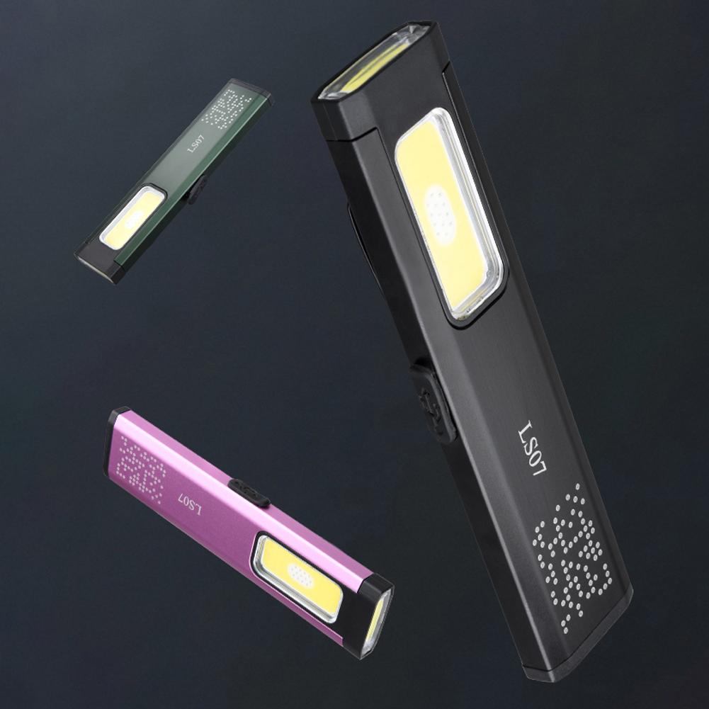 Mini Pocket LED Flashlight Rechargeable Type-C 800LM Waterproof Magnetic Torch 6 Modes with Clip for Camping Emergency Repair