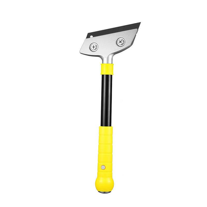 Upgraded Heavy Duty Aluminum Alloy Putty Knife with Thick Black Blade for De-gluing Floor Tiles and Kitchen Use