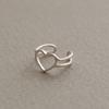 J.Lauren Open Heart Silver Ear Cuff M03941