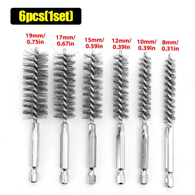 

Stainless Steel Dril Brush Twisted Wire Hex Handle Cleaning Brushes Electric Drill Impact Grinding Polishing Rust Removal Tools