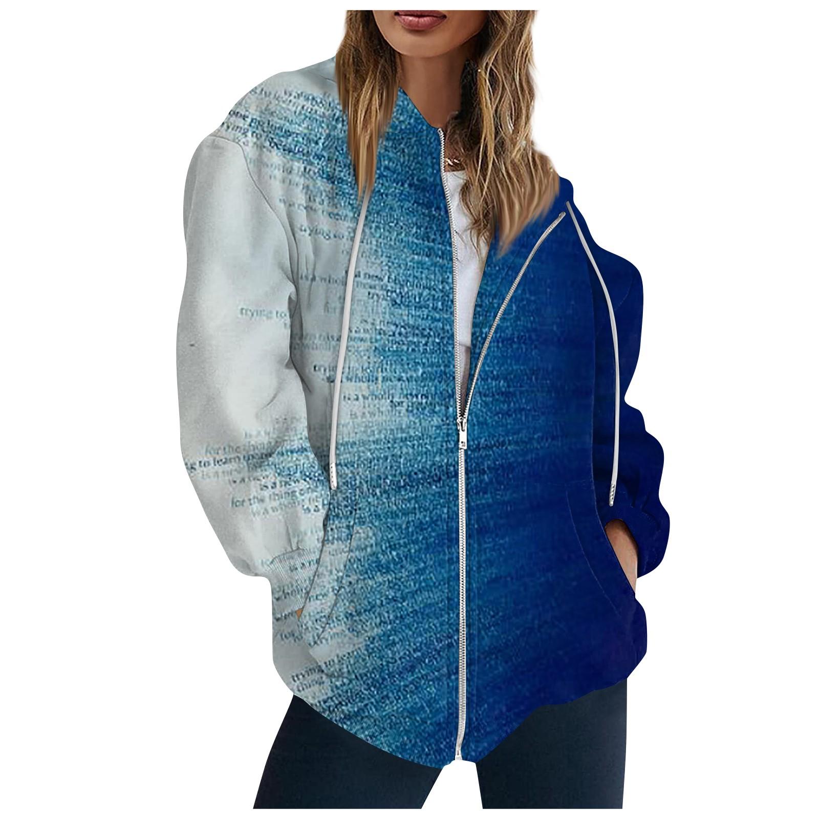 Женская модная повседневная толстовка с принтом и длинным рукавом с карманом — фото 3