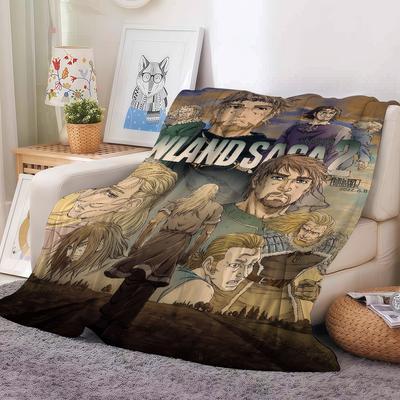 Anime Vinland Saga Blanket For Sofa Office Bed Plane Travel Sleep Read Relax Camping Soft And Warm