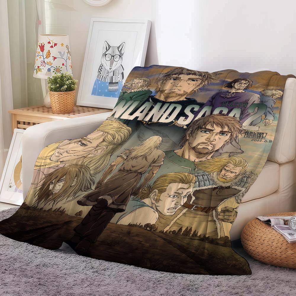 Anime Vinland Saga Blanket For Sofa Office Bed Plane Travel Sleep Read Relax Camping Soft And Warm