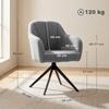 360 Degree Swivel Accent Chair Teddy Fleece Armchair Grey