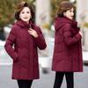 Women's Winter Thickened White Duck Down Cotton-padded Jacket for The Elderly