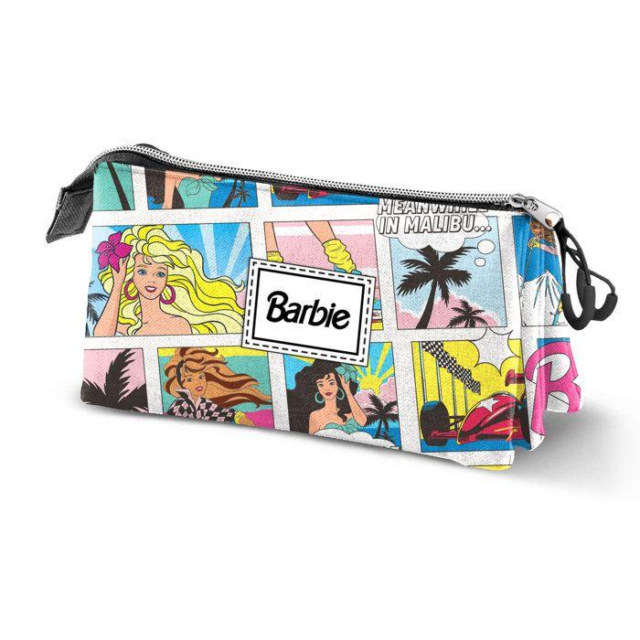 Triple Pencil Case - Barbie Comic - Multicolor - One Size
