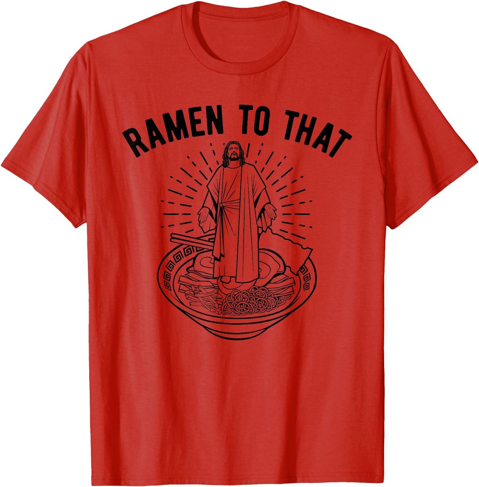 Fun Ramen Jesus Pun Christian Noodle T-Shirt S
