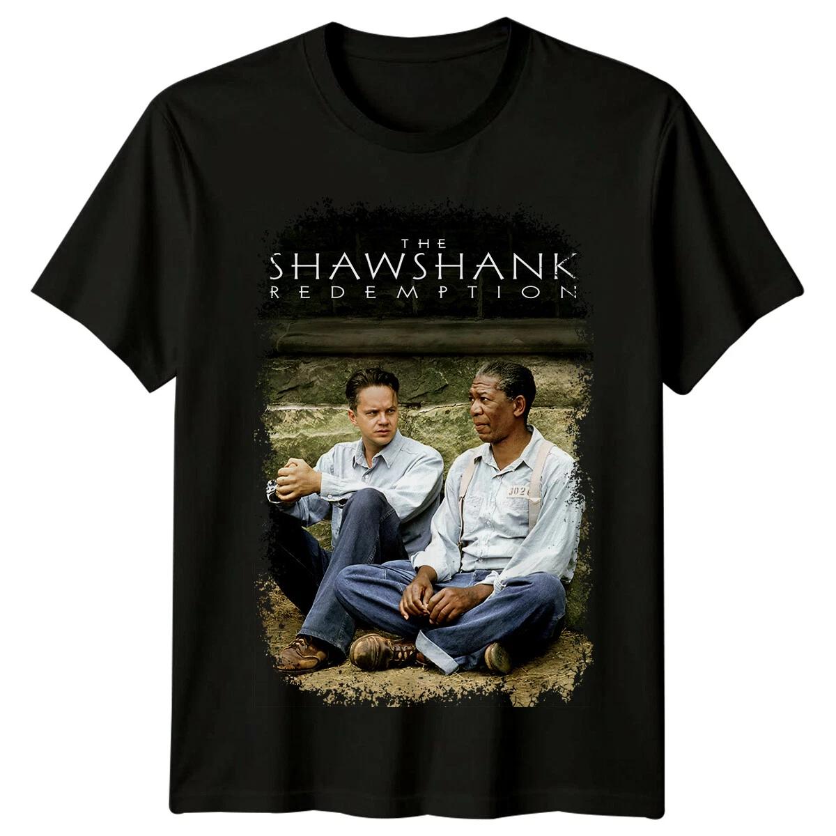 

The Shawshank Redemption (1994) Movie Poster Inspired T-Shirt Retro 90s Tee Men s and Women s Same Crew Neck Pure Cotton T-shirt 4XL
