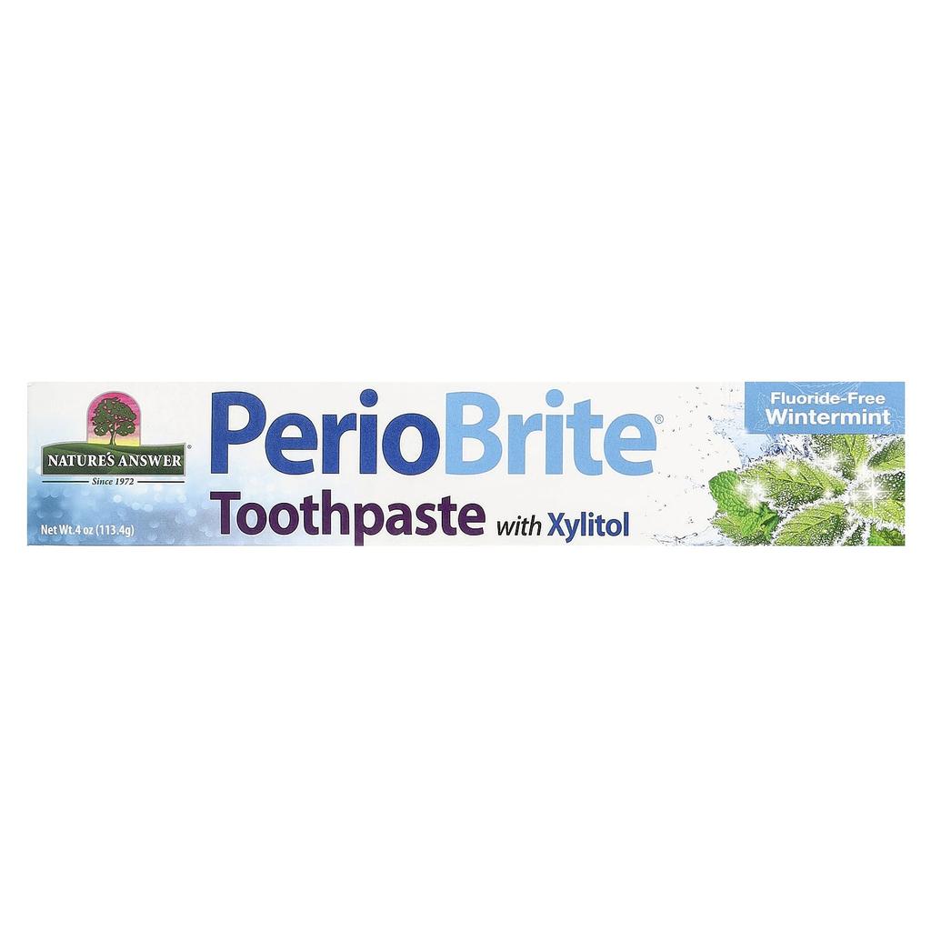 Nature'S Answer, Periobrite®, Xylitol Toothpaste, Fluoride Free, Wintermint, 113.4 g (4 oz)