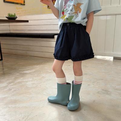 Girls' Korean Style Lace Summer Shorts - Cute, Breathable, Sweet, Three-Quarter Length