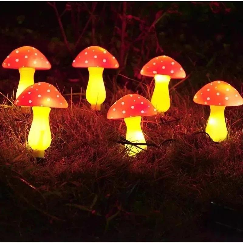 2026 Luce Fatata di Natale Solare LED Lampada a Fungo Per Giardino Cortile Esterno Impermeabile Decorazioni per Feste di Matrimonio 8-20 LED