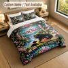 Bear Panda Theme Personalized 3Pcs Bedding Set Custom Text & Name 1 Sheet 2 Pillowcases Household Bedding 1pc