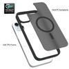 Matte Semi-Transparent Soft Edge Hybrid TPU PC Magnetic Shockproof Frosting Phone Case for 15 Plus