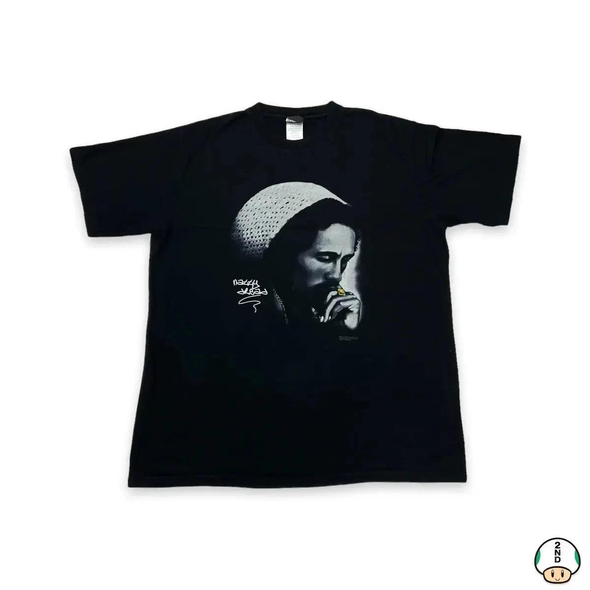 Vintage 2004 Bob Marley Natty Dread T Shirt Mens 2XL Black Zion Graphic Band Tee S