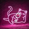 Boba Tea Neon Sign Cat Beer Neon Sign Bubble Tea Shop Sign Led Wall Decor Dimmable Room Decoration Dessert Shop Bar Club USB