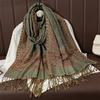 Luxury Cashmere-Feel Wrap Scarf Women Winter Warmth Elegant Jacquard Print Shawl Lightweight Stylish Accessory