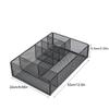 Iron Metal Desk Organizer Hollow Mesh Office Storage Basket Stationery Storage Box  Desktop Use