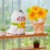 Cute Dollhouse Accessories Micro Landscape Ornament Set with Cute Cat Figurine Sunflower Miniature Pastoral Healing for Diy