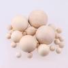 Solid Handmade Wooden Beads - Round, No Holes, Natural DIY Toys