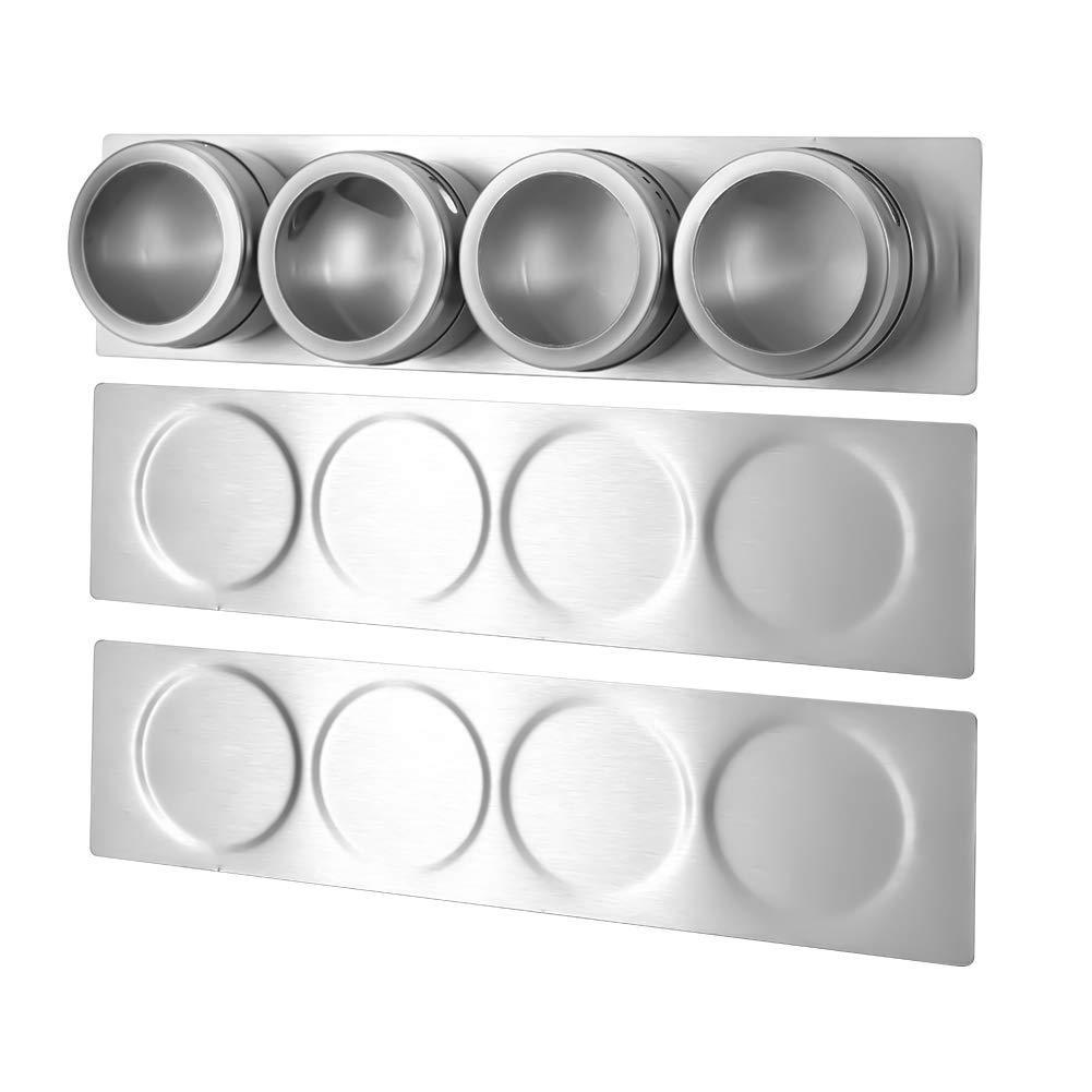 Magnetic Dustproof Transparent Wall-Mounted Stainless Steel Seasoning Jar for Kitchen & Outdoor BBQ
