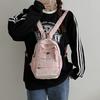 Schoolbag new high-value drawstring contrasting backpack large-capacity sports backpack schoolbag travel bag college style bag