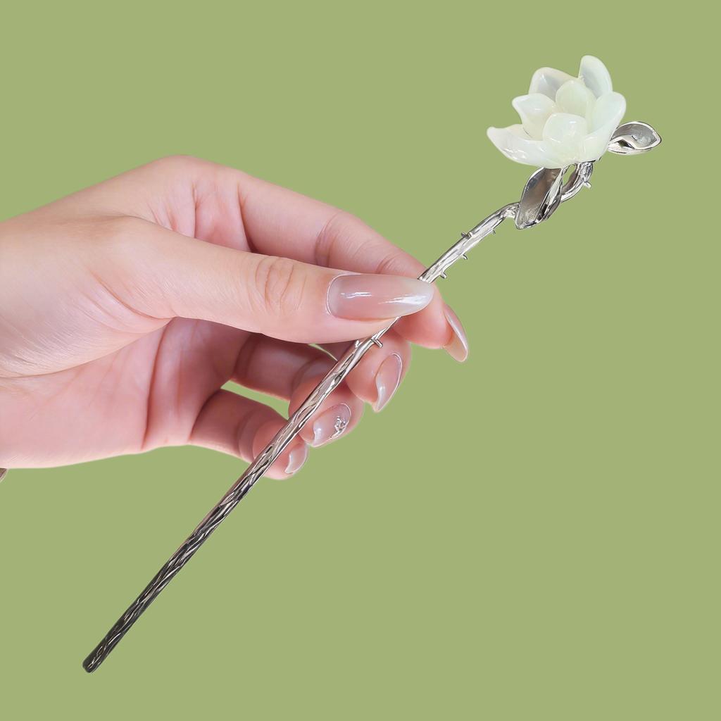 Vintage Chinese Style Hair Sticks Pins for Women Flower Metal Hairpins For Updos Elegant Hair Accessories For Bun Hairstyle