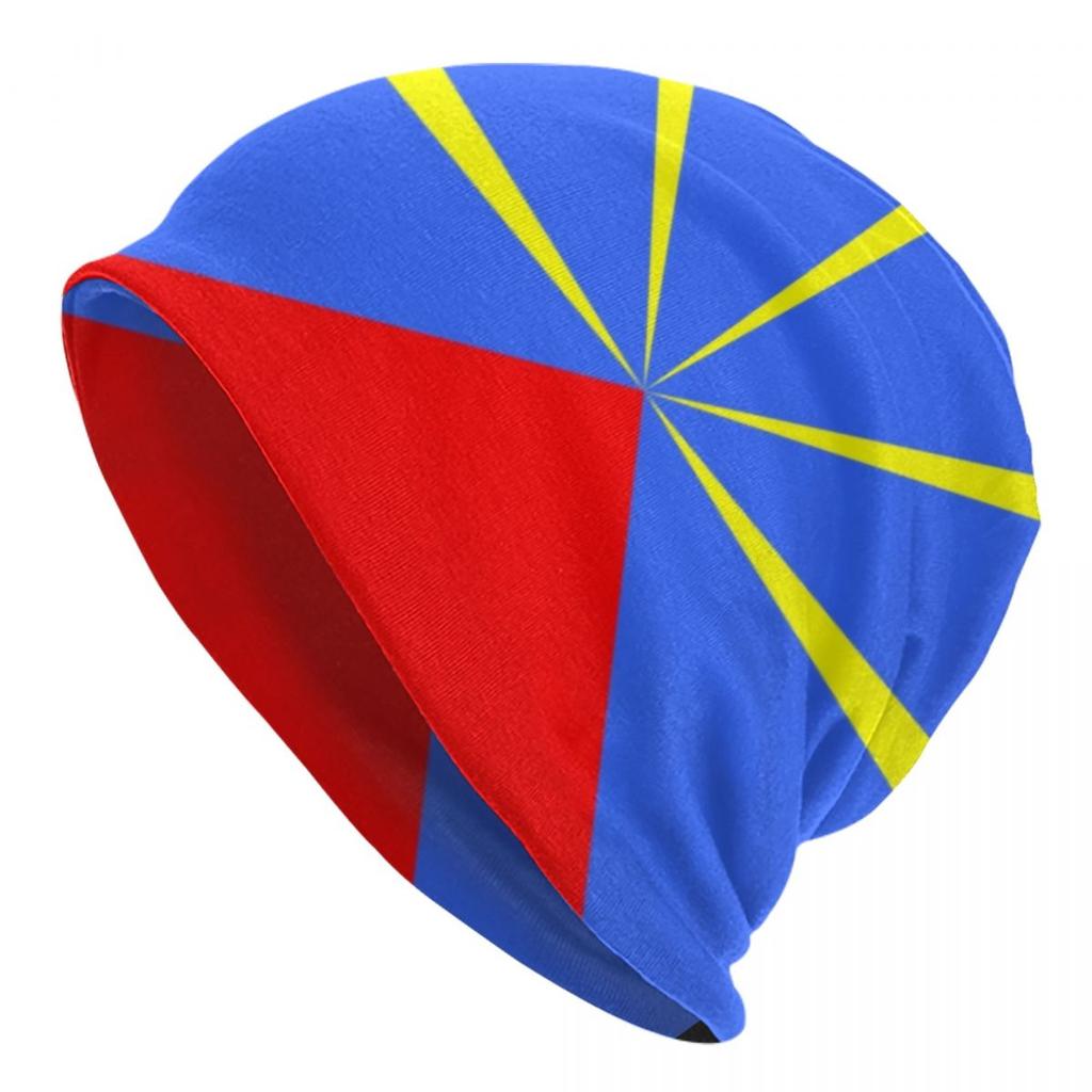Custom Luxury 974 Reunion Island Pattern Beanie Cap Unisex Bonnet  Knitted Hats Outdoor Fleur De Lys Skullies Beanies Caps