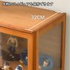 PFLife Figure Case Wooden Transparent Panel Cabinet Display Case Shelf Collection Rack Figure Goods Large Capacity Japanese Style Display Case Display