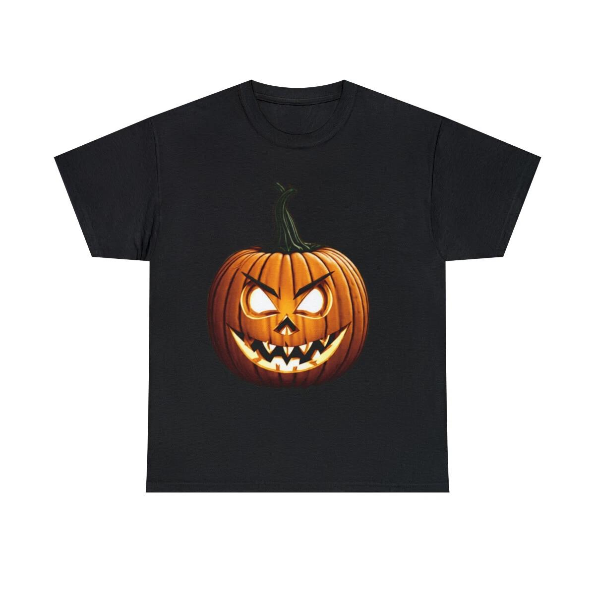 Scary Jack-O-Lantern Halloween Graphic Tee Shirt, S-5XL 3XL