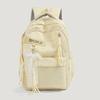 Schoolbag female solid color Harajuku backpack campus style junior high school high school student schoolbag female simple large-capacity backpack 