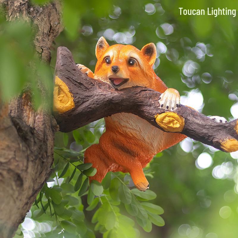 LED Resin Simulated Turtle, Raccoon, Toucan, and Parrot Outdoor Landscape Animal Lights